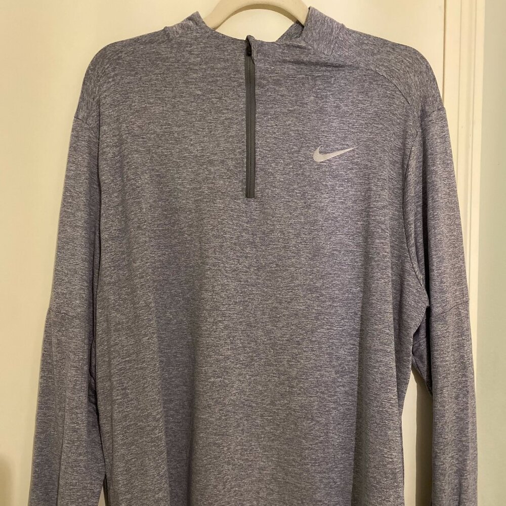 Nike Dri-FIT 1/4 Zip Running Pullover - Gray XL
